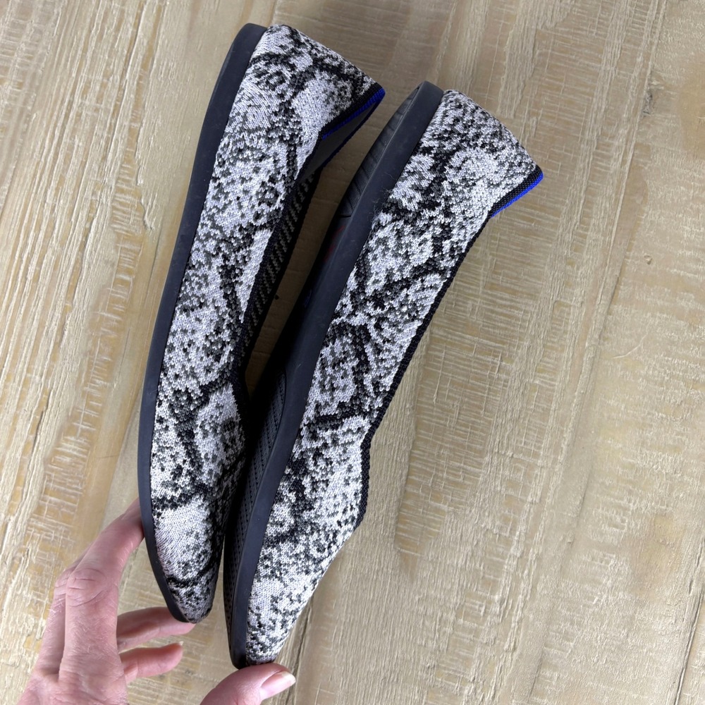 Rothys The Point Grey Python Snake Print Pointed … - image 5